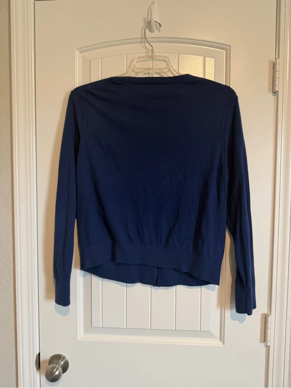 Banana Republic Premium Luxe Yarn Navy Crewneck Cardigan